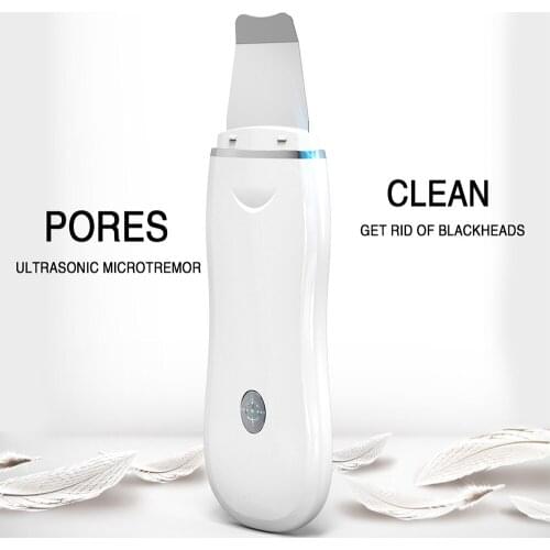 New Ultrasonic Skin Scrubber Cleaner Ion Acne Blackhead Remover Peeling Shovel Cleaner Peeling Facial Massager Exfoliating Tool