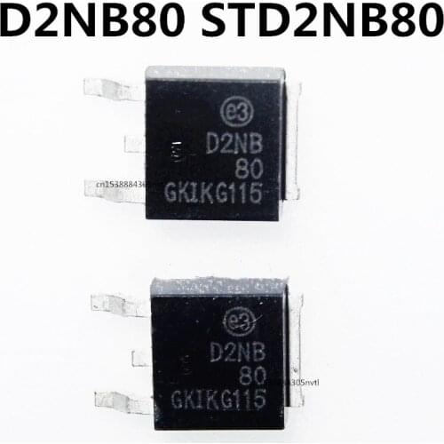 Original 10PCS/ D2NB80 STD2NB80 TO-252 800V 1.9A
