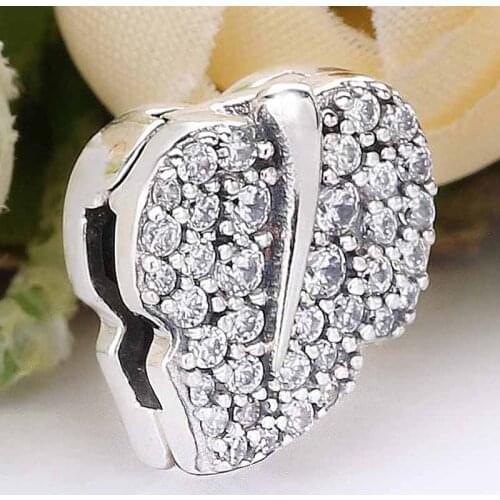Original Reflexions Sparkling Leaf With Crystal Clip Stopper Beads Fit 925 Sterling Silver Charm Bracelet Diy Jewelry