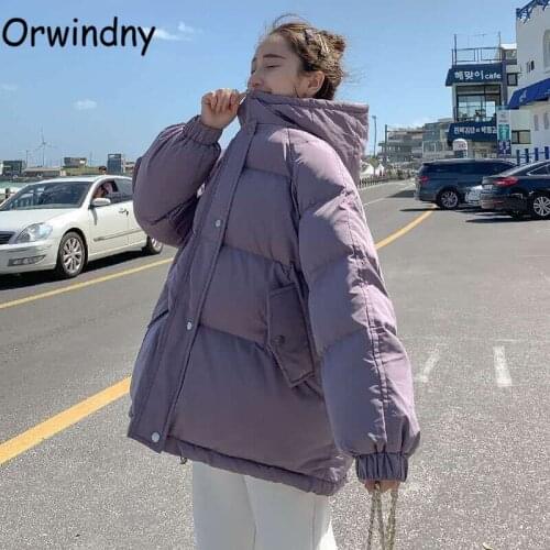 Orwindny Sold Woman Winter Jacket Autumn Warm Coats Hooded Casual Loose Parka Ladies 6 Colors Padded Clothing For Girls Casaco