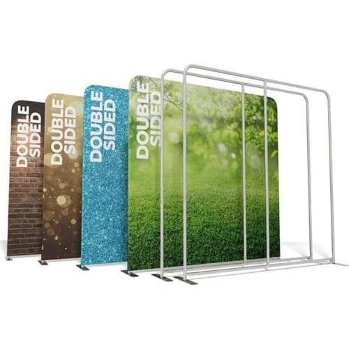 Portable Aluminum Tube 8ft /7.5ft Pillow Case Tension Fabric Backdrop Photography For Outside Decoration