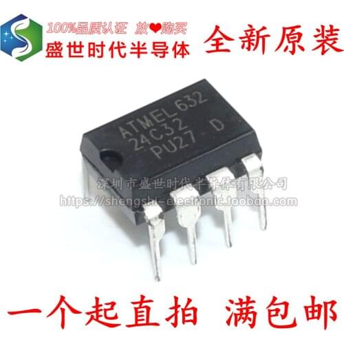 5/PCS NEW At24c32 Direct Plug Dip8 Programmable Memory IC Chip