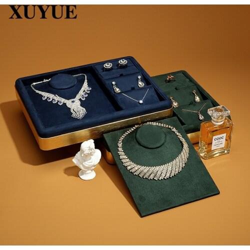 Manufacturer Jewelry Display Rack Metal Necklace set tray display jewelry props storage jewelry display rack stock