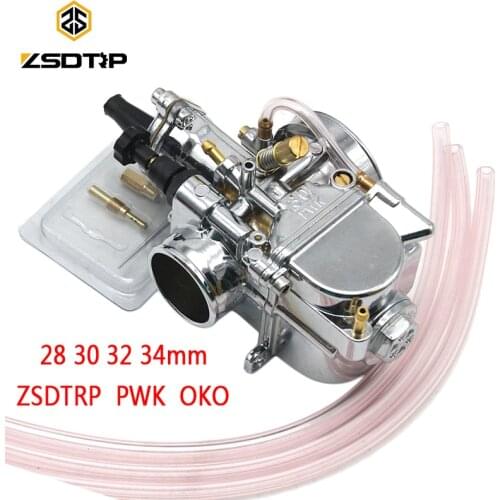 ZSDTRP Universal Motorcycle Carburator 28 30 32 34mm PWK OKO Carburetor Carb with Power Jet Racing Motor Scooters Modify Parts