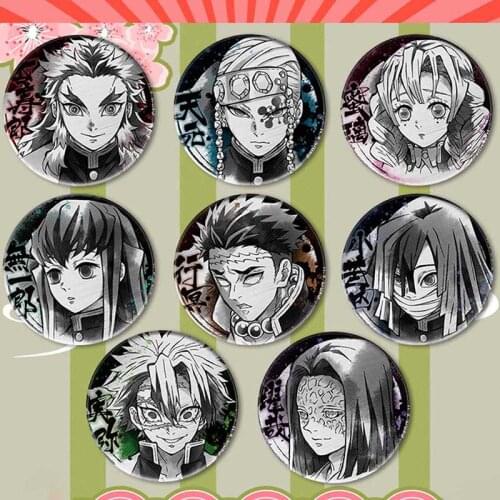 5.8cm Anime Badge Tanjirou Icon Collection Breastpin For Backpacks Badges Gift Demon Slayer: Kimetsu No Yaiba Cosplay Brooch Pin