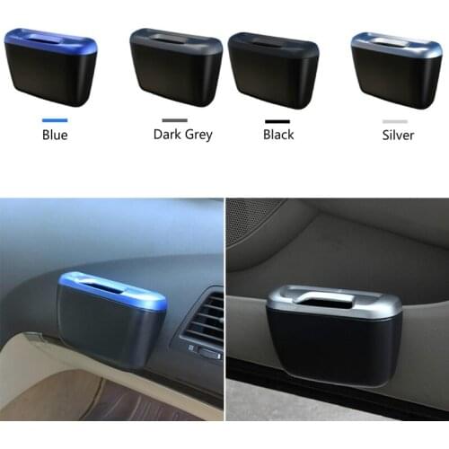 1pc Car Trash Can Mini Car Auto Rubbish Dustbin Trash Can Garbage Dust Case Box Car Storage Case Auto Trash Bin Car Accessories