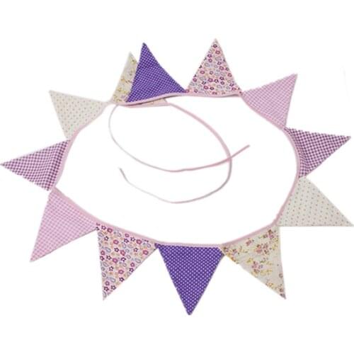 2020 New Colorful Fabric Flags Banners Wedding Decor Bunting Party Garland Banner&Flags DIY Kids Birthday Party Flags Supplies