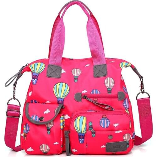 2021 Casual Nylon Crossbody Bags Women Messenger Bags Shoulder Bag Female Handbag Zipper Decoration Ladies Printing Messenger