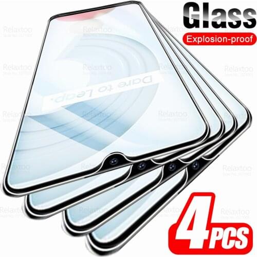 4pcs Tempered Glass For Oppo Realme C21 Y C21Y Realmi C11 2021 C20 C12 C15 C3 C25 S C17 C 21 11 20 12 25 17 3 15 Protective Film