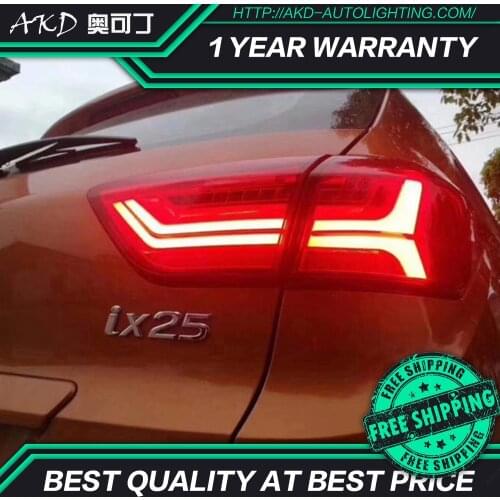 AKD tuning cars Tail lights For Hyundai Creta Tail Lights IX25 Taillights LED DRL Running lights Fog lights angel eyes Rear park