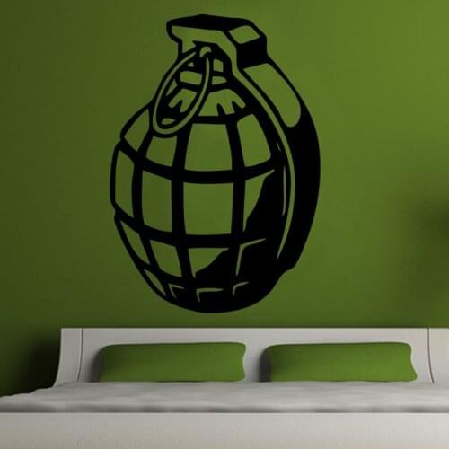 Army Grenade Wall Sticker Home Decor Living Room Waterproof Wall Decal Decoration Hollow Out Design Bedroom For Children