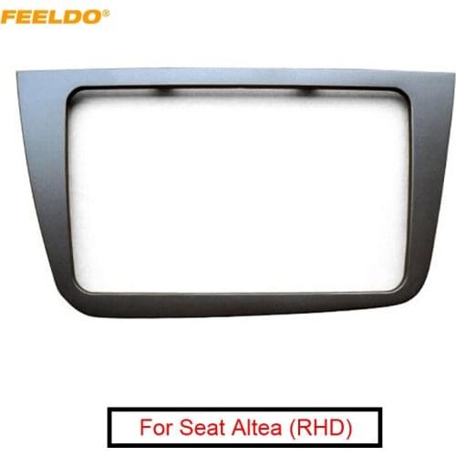 FEELDO Car Stereo Radio Fascia 2Din Frame Adapter For Seat Altea (RHD) Refitting Dashboard Panel Frame 220*130mm #MX2802