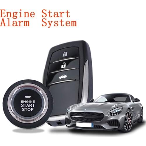 Car Alarm Start Stop Button Engine Start RFID Keyless Entry System Push Button Remote Starter Stop Auto Anti-theft System
