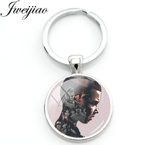 JWEIJIAO Stranger Things Theme Keychain Figure Art Picture Keyring Children Friend Gift QF156