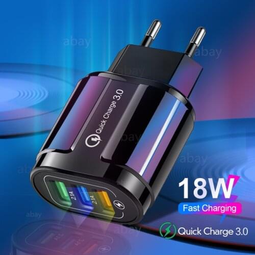 Quick Charge 3.0 USB Charger Wall Adapter for iPhone 11 Pro X 7 8 QC3.0 Fast Charging for Samsung Xiaomi Mobile Phone Charger