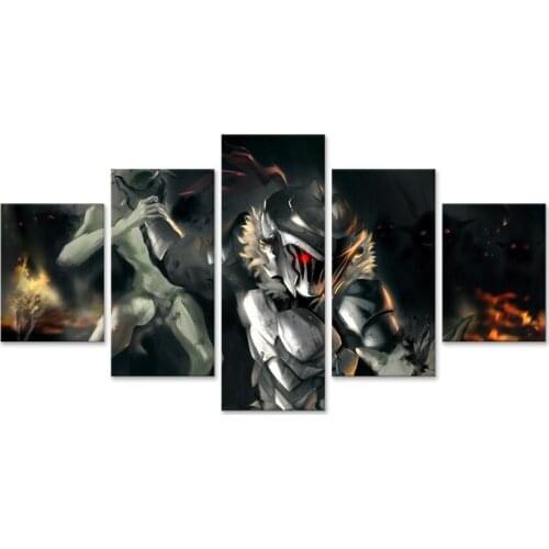 Goblin Slayer Kill Goblins Wall Art Home Decoration 5 Pieces Canvas Painting Modular For Restaurant Pictures Artwork Poster