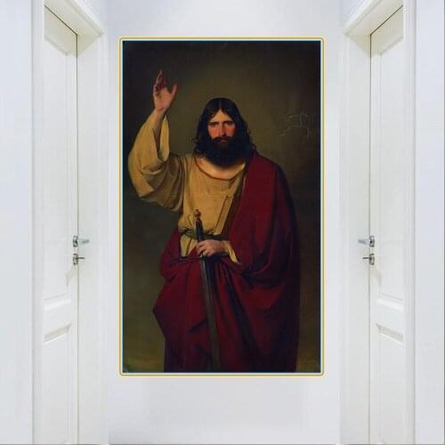 Citon Canvas Art Oil Painting Friedrich von Amerling《Apostel Paulus》Artwork Poster Picture Wall Decor Modern Home Decoration