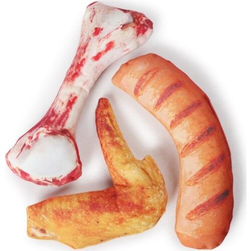 Anti Bite Dog Toys Creative Simulation Bones Chicken Toy Puppy Pet Play Chew Toys Squeaky Toys For Dogs Cats Pets Supplies