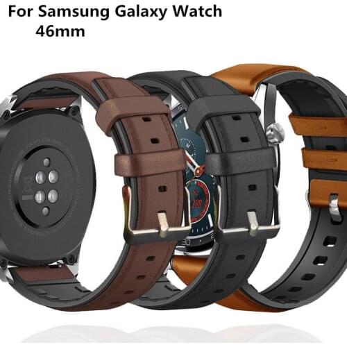 The 22mm Laminated Silicone Strap Suitable For Samsung Galaxy Watch 46mm/Gear S4 Watches Replacement Strap With Alloy Buckle