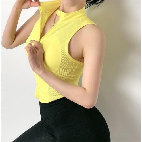 Summer Zipper Design Sport Jacket Elastic Tight Yoga Tops Sexy Women Outdoor Running Short Sleeve Shirts Workout Clothes