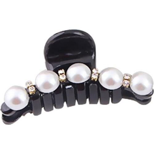 Fashion Rhinestone Faux Pearl Women Hair Claw Clip Hairpin Barrettes Headwear Decor Hair Styling Tool Hair Accessories
