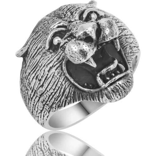 Tevuli 925 Sterling Silver Puma Head Men Ring