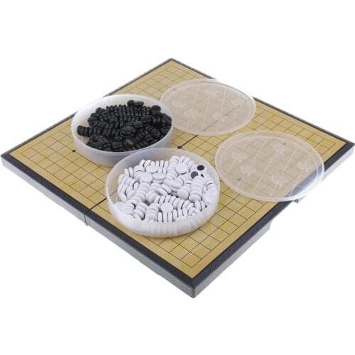 Go Game Set WeiQi Pieces Folding 28.5 X 28.5cm Board Game Kids Adult