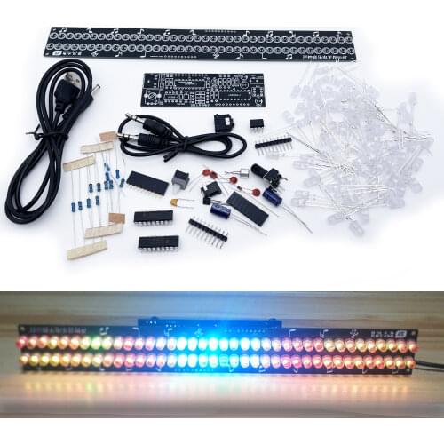 DIY electronic kit led Music level indicator 38bit Foggy colorful led Music spectrum 24cm diy electronic soldering project