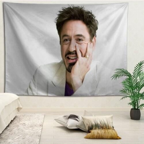 Downey Jr Wall Hanging Tapestry Home Party Decorative Tapestries Photo Background Cloth Table Cloth Wall Tapestry