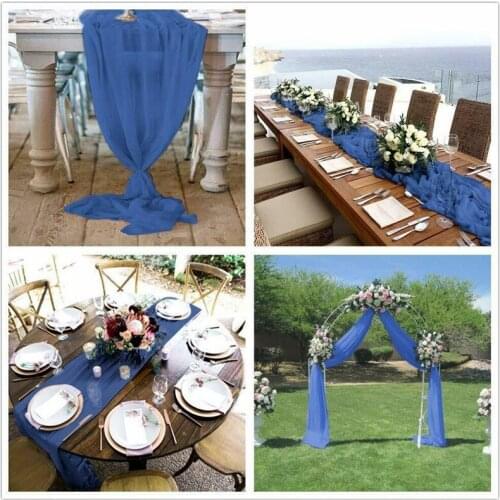 Table Runner Luxury Chiffon Tablecloth Setting Modern For Wedding Christmas Party Dining Coffee Table Home Decorations 70*300cm