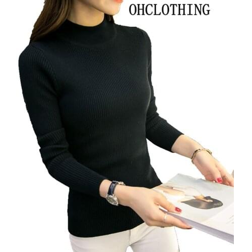 2017 new winter Korean Short semi Turtleneck Shirt sleeved turtleneck sweater coat fit