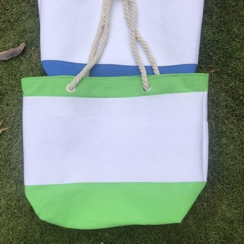 50pcs/lot new arrival latest monogram personalize canvas beach bag women tote bag 3 colors high quality fashion tote