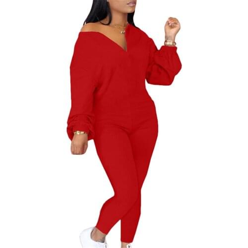 Solid Zip Up Round Neck Long Sleeve Jumpsuit for Women Oblique Collar Casual Fashion Body Suit jlrr