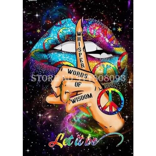 Full Diamond Embroidery 5D Diamond Painting Modern Lip Abstract Cross Stitch Kits Mosaic Handicraft Wall Art Home Decor Sticker