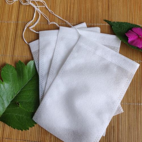 100Pcs/Lot Teabags Empty Scented Tea Bags Non-woven Fabric Paper Tea Coffee Filters Teaware With String Heal Seal Filter Paper