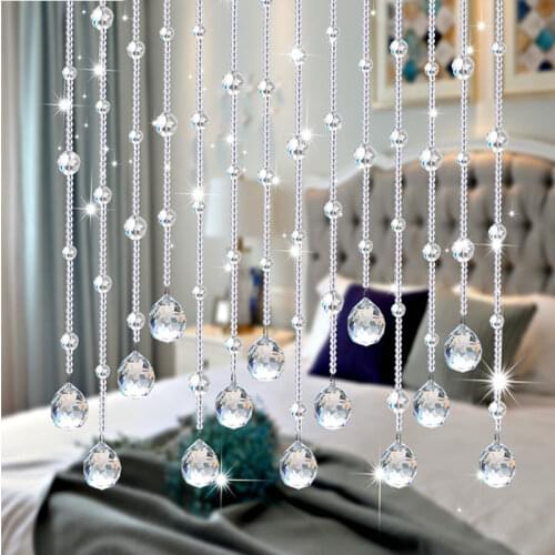 Luxury Crystal Glass Bead Curtain Living Room Bedroom Window Door Wedding Backdrop Decoration Supplies New Arrival Fast Shipping