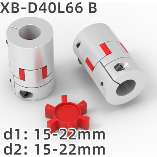 XB D40L66B Three Jaws Coupler Aluminium Plum Flexible Shaft Coupling Motor Connector CNC Flexible Couplings15mm-22mm