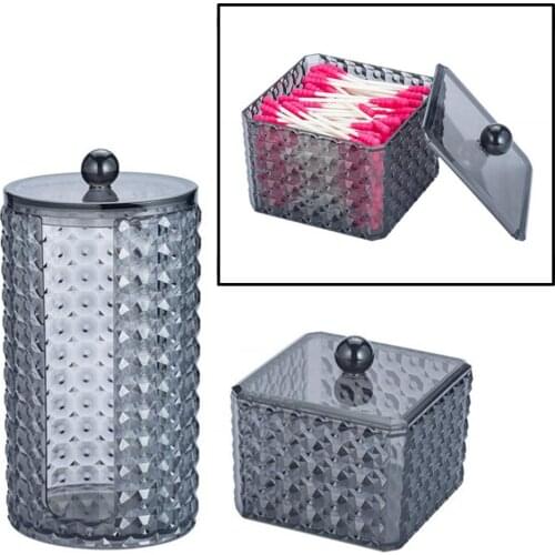 Cotton Balls And Swabs Holder Organizer, Acrylic Cotton Pad Dispenser