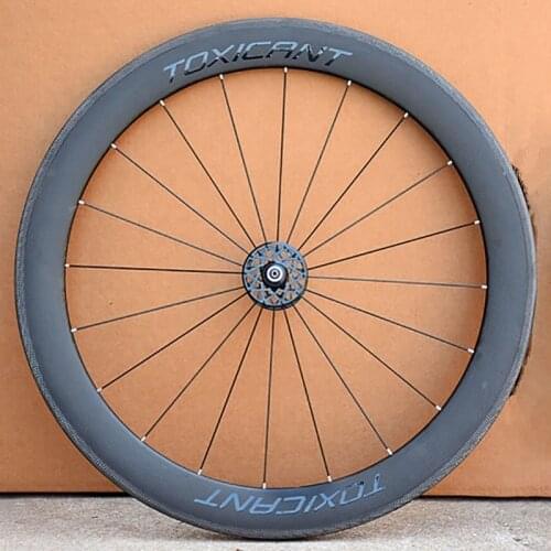 Fixie Bicycle Wheel Carbon Fiber 60mm Rim Hight Racing Bike Wheelset Quick Release Front 20H Double Fixed Gear Rear 24H 700C