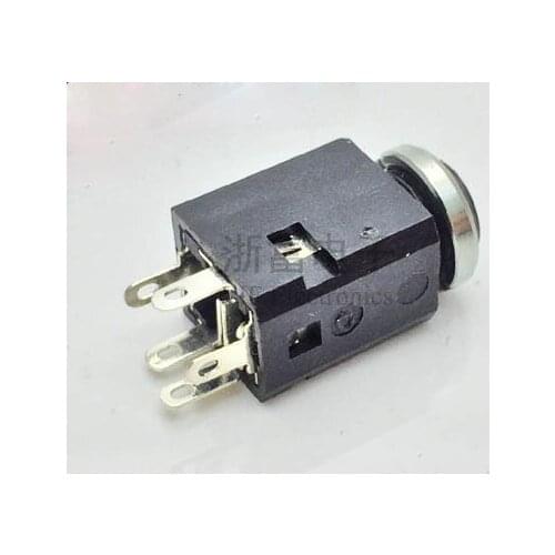 Screw Vertical Phone Jack 3.5mm 4 pin stereo audio socket for 3 poles earphone plug through hole DC30V 0.5A