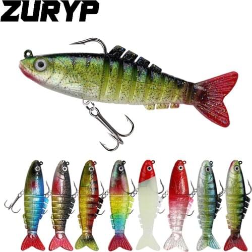 ZURYP 9cm 18g Sinking Wobblers Fishing Lures Jointed Crankbait Swimbait 8 Segment soft Artificial Bait Fishing Tackle Lure