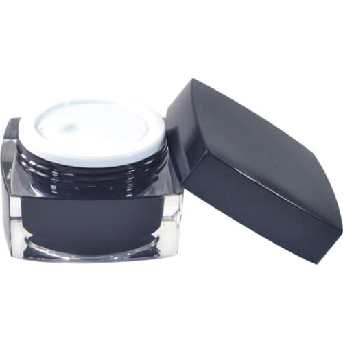 100PCS/30g Black Cosmetic Empty Jar Pot Eyeshadow Makeup Face Cream Container Bottles 30g white Cream Jar Acrylic Cosmetic Jar