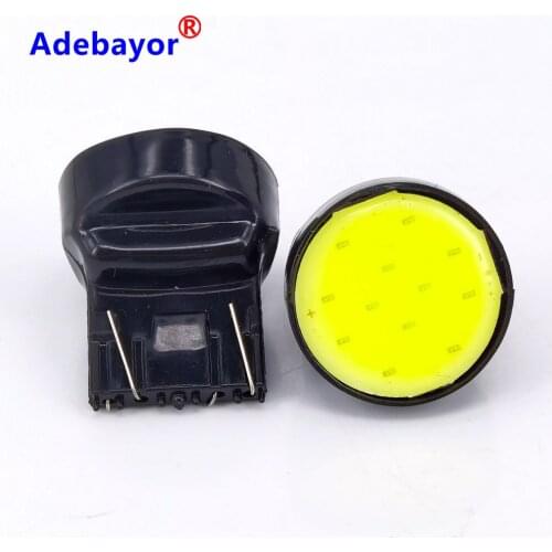 100x T20 LED 7443 7440 W21/5W COB 12 SMD car reversing backup lamp stop brake light turn steering direction indicator lamp
