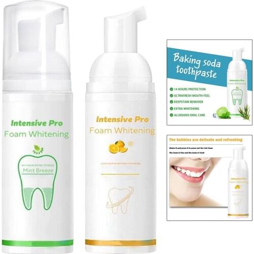 30ml Teeth Whitening Foam Toothpaste Natural Mouth Wash Water Remove Bad Breath Toothpaste Oral Care Cleansing