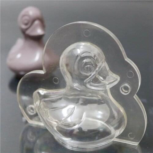 3D cute cartoon duck shaped Hard Polycarbonate(PC) Chocolate Mould PC Candy Pasta Tool Injection PC Cake Mold