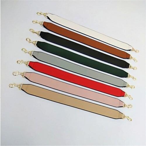 52*3.9CM Solid Color One-shoulder Widening Bag with Black / Brown / White / Red Diagonal Cross Bag with Ladies Bag Accessories