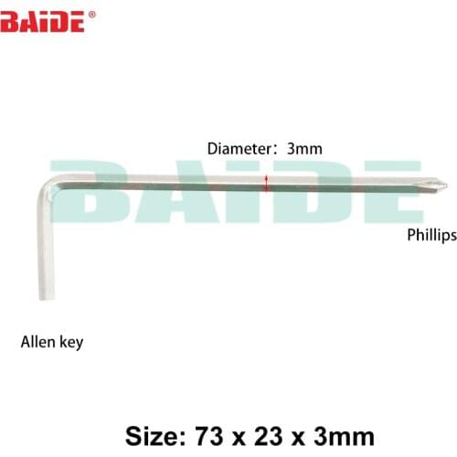 73 x 23 x 3mm Allen Phillips L Key 45# Steel Screwdriver Tools 1000pcs/lot