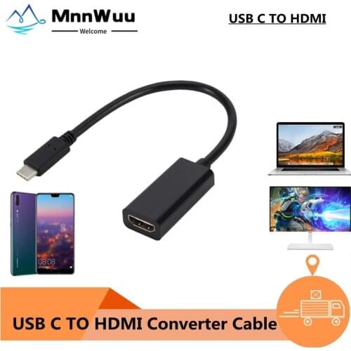 USB C to HDMI Adapter 4K 30Hz Cable Type C HDMI for MacBook Samsung Galaxy S10 Huawei Mate P20 Pro USB-C HDMI Adapter