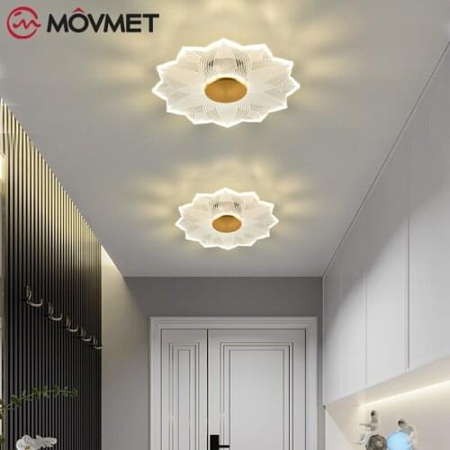 Acrylic Ceiling Lamp Hardware Gold For Aisles Entrances Balconies 2021 New Design Chandelier Bedroom Bedside Ceiling Light LED