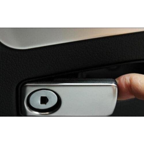 BBQ@FUKA Steel Car Interior Storage Glove Box Handle Cover Trim For Benz GLC Class X205 2016 2017